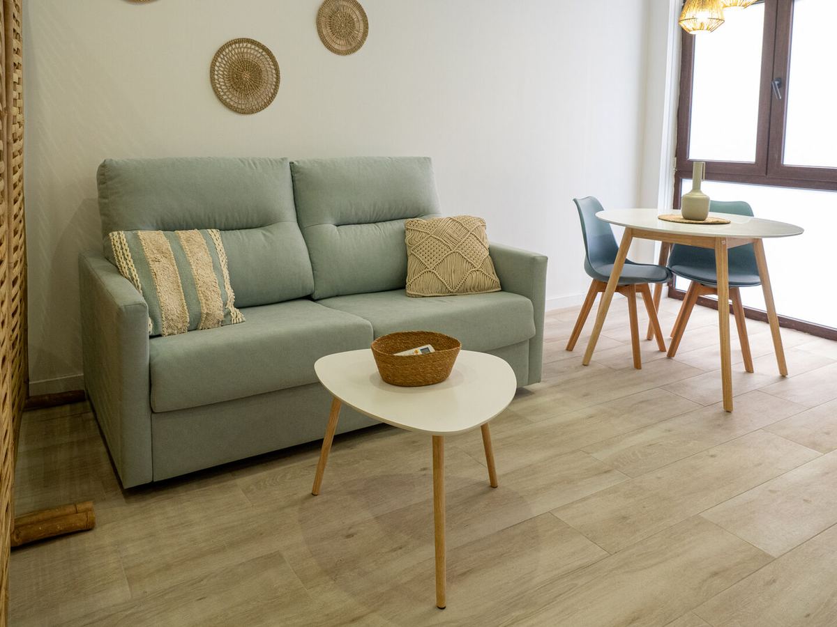 Sofá cama del salón
