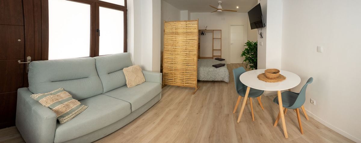 Sofá cama del salón