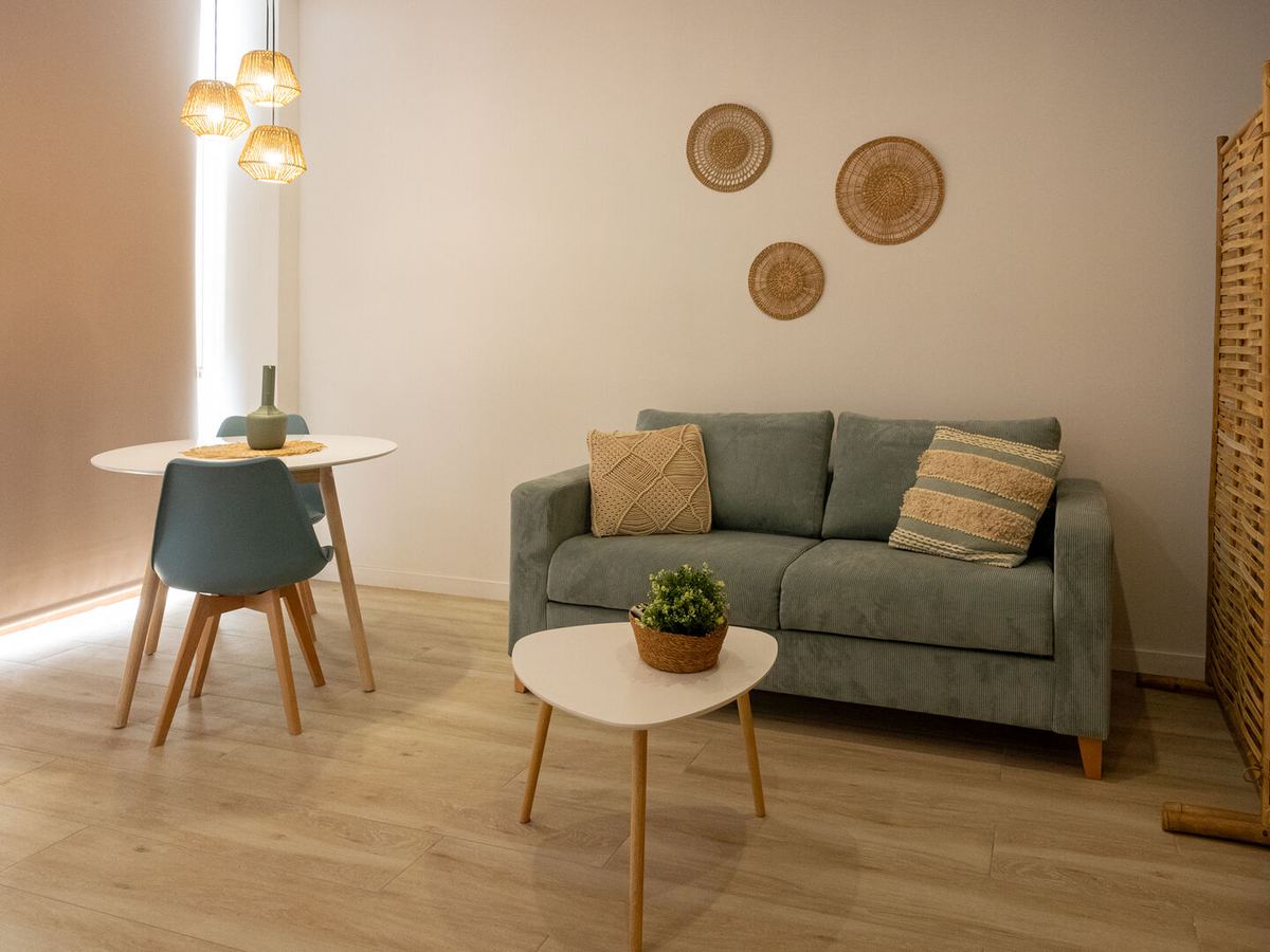 Sofá cama del salón