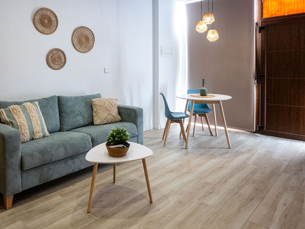 Sofá cama del salón
